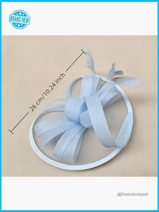 Elegant Fascinator Hat with Feathers and Veil for Wedding Derby Tea Party Hair main image 5